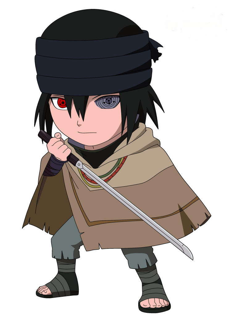 sasuke con poncho